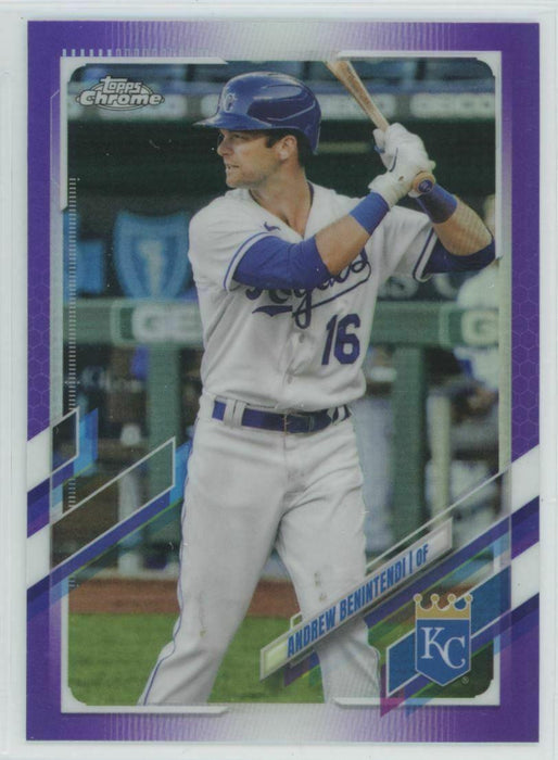 2021 Topps Chrome Update #USC35 Andrew Benintendi Kansas City Royals Purple - Collectible Craze America