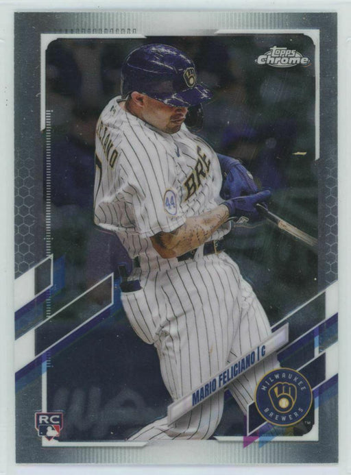 2021 Topps Chrome Update #USC43 Mario Feliciano RC Milwaukee Brewers - Collectible Craze America