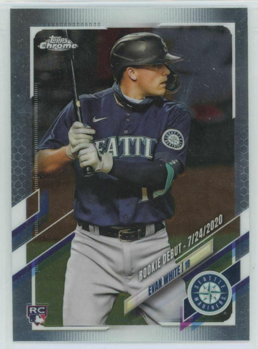 2021 Topps Chrome Update #USC46 Evan White RC Seattle Mariners - Collectible Craze America