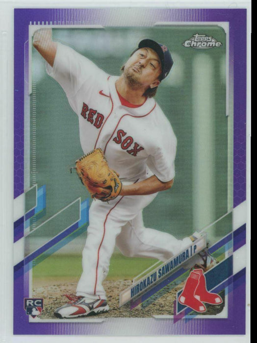 2021 Topps Chrome Update #USC49 Hirokazu Sawamura RC Boston Red Sox Purple - Collectible Craze America