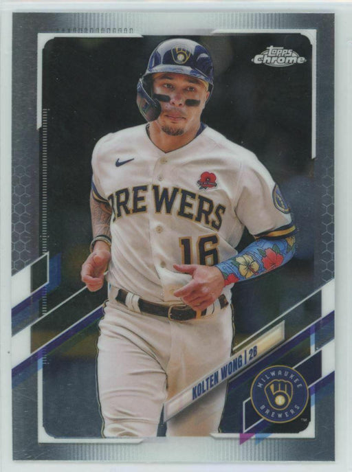 2021 Topps Chrome Update #USC55 Kolten Wong Milwaukee Brewers - Collectible Craze America