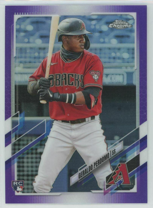 2021 Topps Chrome Update #USC66 Geraldo Perdomo RC Arizona Diamondbacks Purple - Collectible Craze America