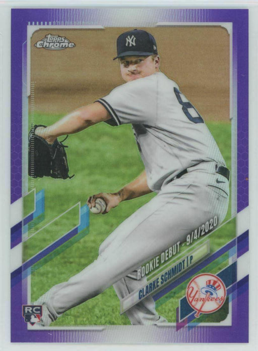 2021 Topps Chrome Update #USC81 Clarke Schmidt RC New York Yankees Purple - Collectible Craze America