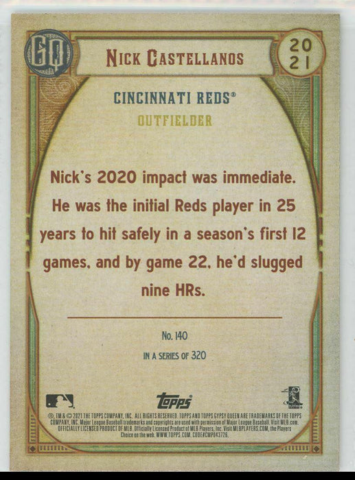 2021 Topps Gypsy Queen #140 Nick Castellanos Cincinnati Reds - Collectible Craze America