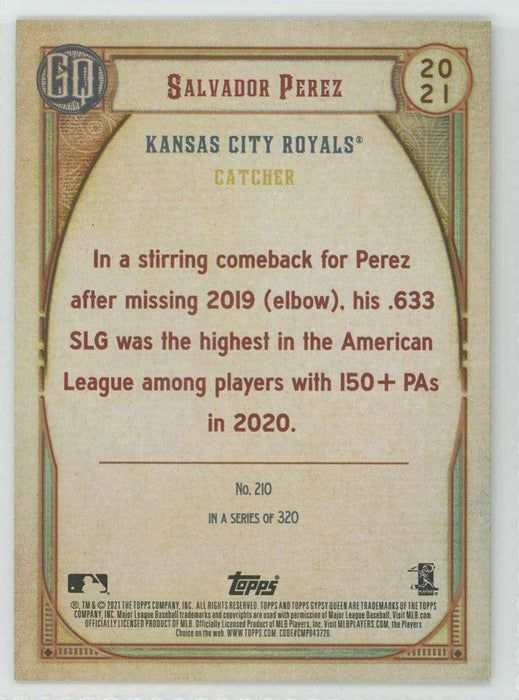 2021 Topps Gypsy Queen #210 Salvador PÃÂ©rez Kansas City Royals - Collectible Craze America