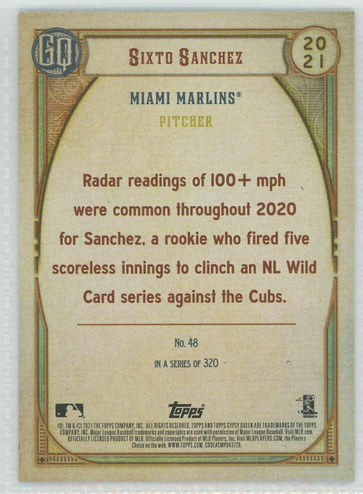 2021 Topps Gypsy Queen #48 Sixto Sanchez RC Miami Marlins - Collectible Craze America