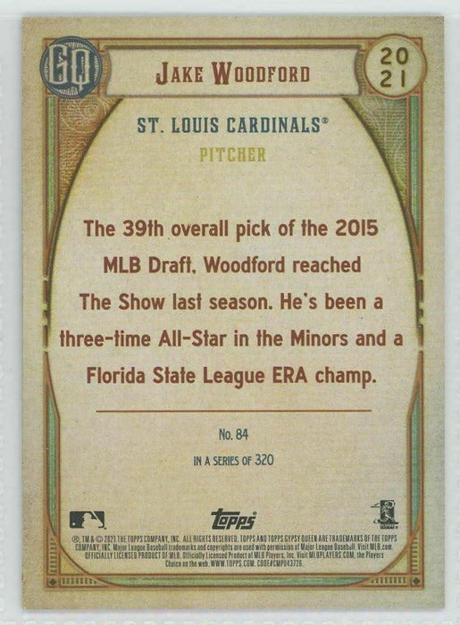 2021 Topps Gypsy Queen #84 Jake Woodford RC St. Louis Cardinals - Collectible Craze America