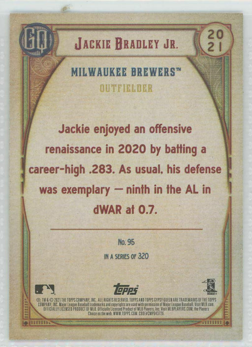 2021 Topps Gypsy Queen #95 Jackie Bradley Jr. Milwaukee Brewers - Collectible Craze America