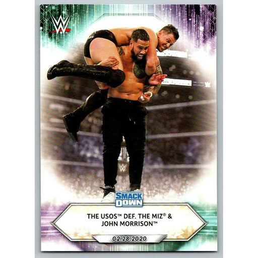 2021 Topps WWE Wrestling #29 The Usos Def The Miz - Collectible Craze America