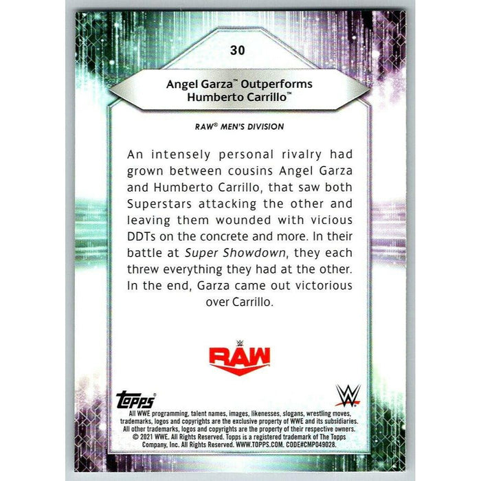 2021 Topps WWE Wrestling #30 Angel Garza outperforms Humberto Carrillo - Collectible Craze America