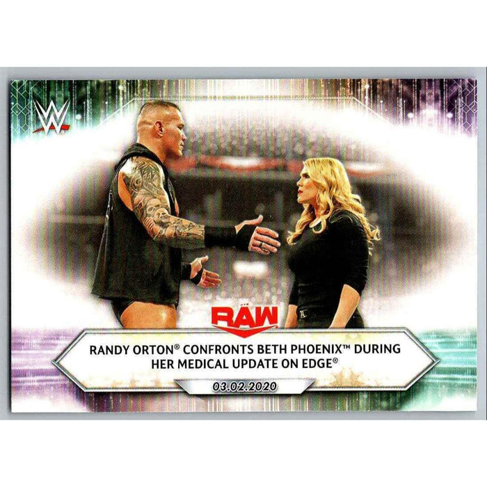 2021 Topps WWE Wrestling #31 Randy Orton Confronts Beth Phoenix - Collectible Craze America