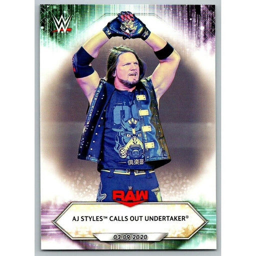 2021 Topps WWE Wrestling #35 AJ Styles Calls Out Undertaker - Collectible Craze America