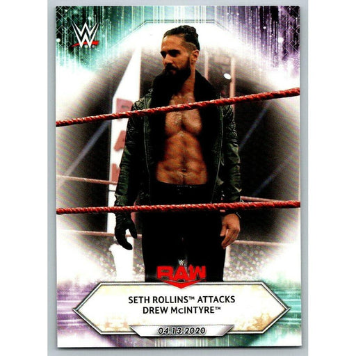 2021 Topps WWE Wrestling #56 Seth Rollins Attacks McIntyre - Collectible Craze America