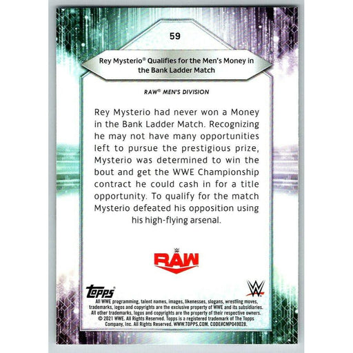 2021 Topps WWE Wrestling #59 Rey Mysterio Qualifies - Collectible Craze America