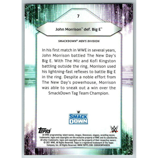 2021 Topps WWE Wrestling #7 John Morrison def. Big E - Collectible Craze America