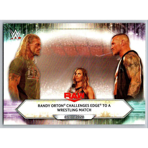 2021 Topps WWE Wrestling #72 Randy Orton Challenges Edge - Collectible Craze America