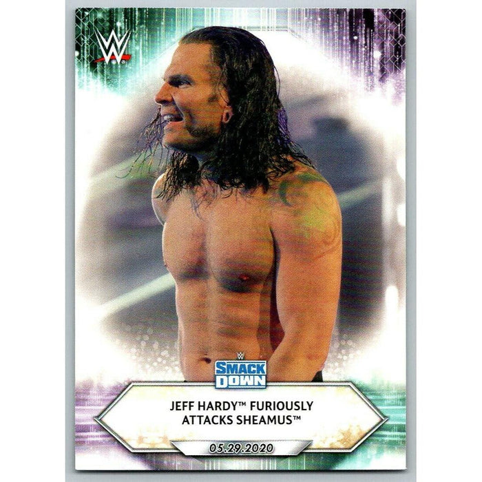 2021 Topps WWE Wrestling #82 Jeff Hardy Furiously Attacks - Collectible Craze America