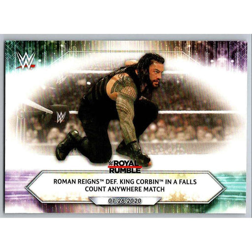 2021 Topps WWE Wrestling #9 Roman Reigns def. King Corbin - Collectible Craze America