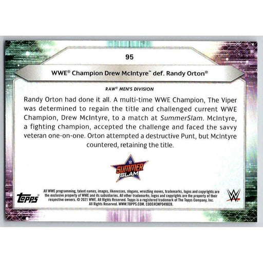 2021 Topps WWE Wrestling #95 Drew McIntyre def. Randy Orton - Collectible Craze America