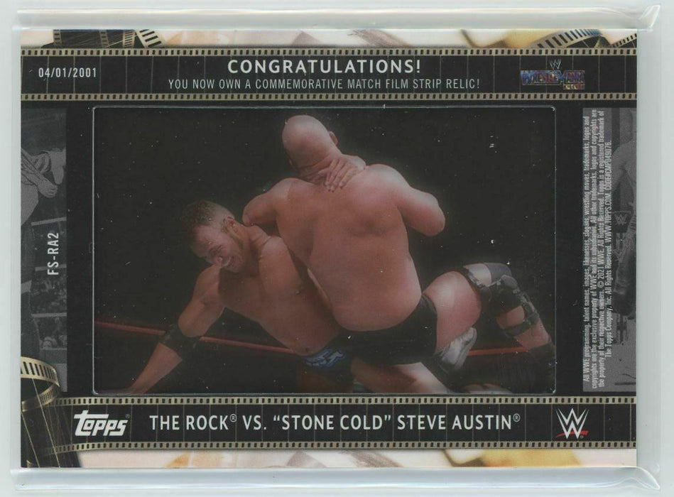 2021 Topps WWE Wrestling #FS-RA2 The Rock vs. Stone Cold 168/299 Aqua - Collectible Craze America