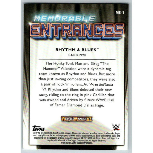 2021 Topps WWE Wrestling #ME-1 Rhythm & Blues - Collectible Craze America