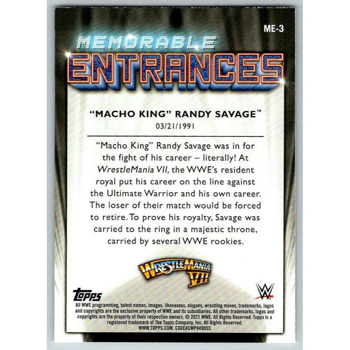 2021 Topps WWE Wrestling #ME-3 "Macho King" Randy Savage - Collectible Craze America