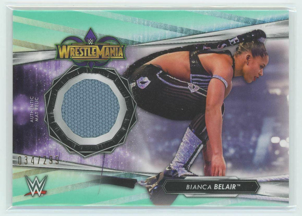 2021 Topps WWE Wrestling #MR-BB Bianca Belair Swatches 34/299 Aqua - Collectible Craze America