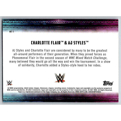 2021 Topps WWE Wrestling #MT-1 CharlotteFlair/AJ Styles - Collectible Craze America