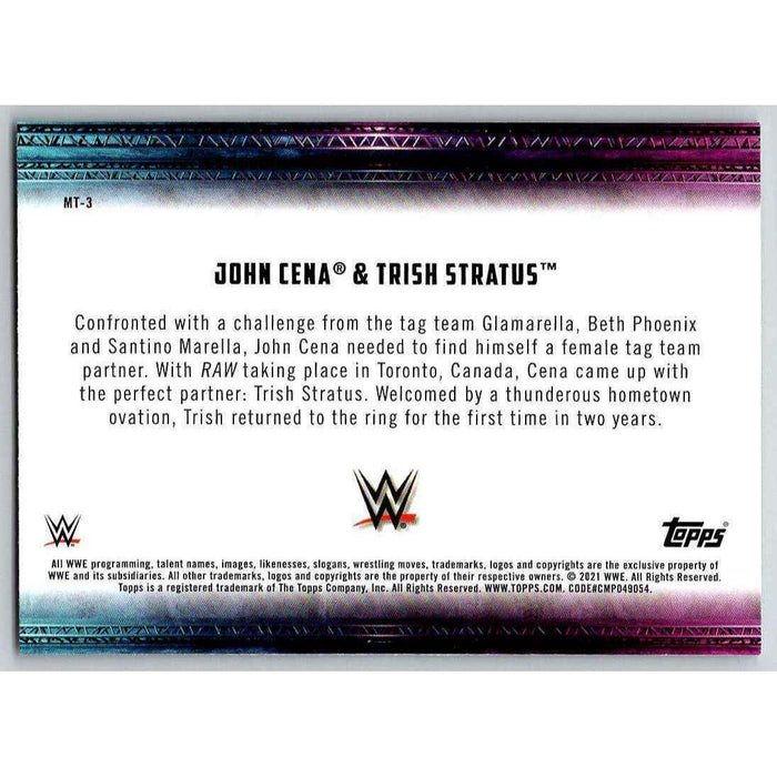 2021 Topps WWE Wrestling #MT-3 John Cena/Trish Stratus - Collectible Craze America