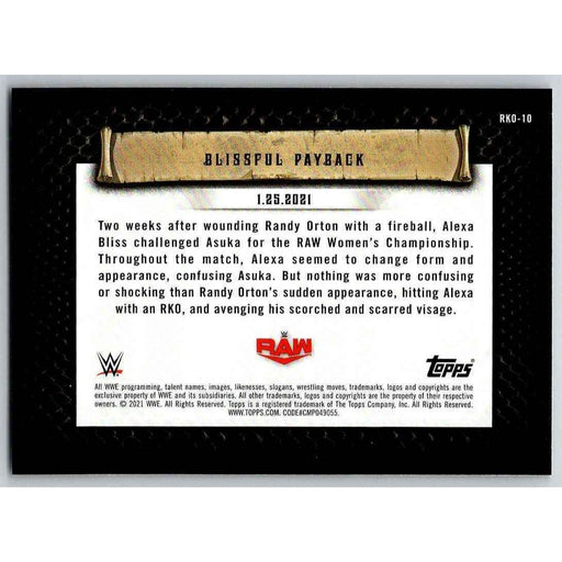 2021 Topps WWE Wrestling #RKO-10 Blissful Payback - Collectible Craze America