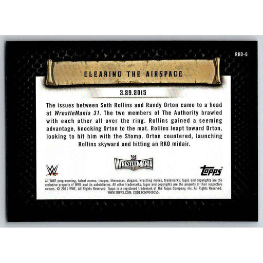 2021 Topps WWE Wrestling #RKO-6 Clearing the Airspace - Collectible Craze America