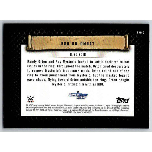 2021 Topps WWE Wrestling #RKO-7 RKO on GMOAT - Collectible Craze America