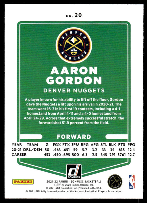 Back of Card