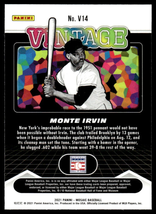 2021 Phil Niekro Vintage Mosaic Panini Atlanta Braves # V13