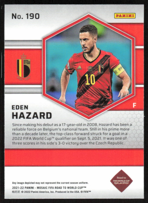 Eden Hazard 2021 Panini Mosaic FIFA Road to World Cup # 190