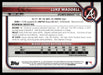 Luke Waddell 2022 Bowman First Edition Base Back of Card