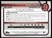 Blaze Jordan 2022 Bowman First Edition Base Back of Card