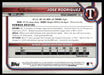 Jose Rodriguez 2022 Bowman First Edition Base Back of Card