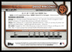 Diego Rincones 2022 Bowman First Edition Base Back of Card