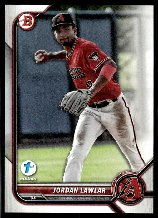 Jordan Lawlar 2022 Bowman First Edition Base Front of Card