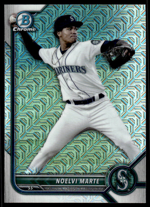 Noelvi Marte 2022 Bowman Chrome Prospects Mega Box Front of Card