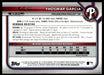 Yhoswar Garcia 2022 Bowman Chrome Prospects Mega Box Back of Card