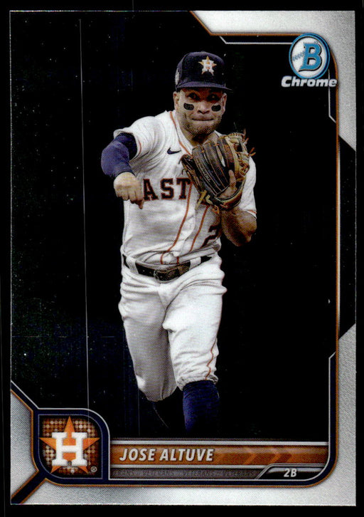 Jose Altuve 2022 Bowman Chrome Base Front of Card