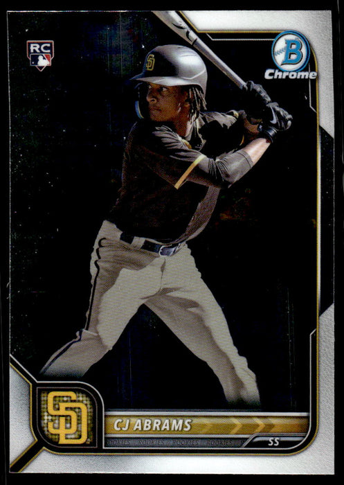 CJ Abrams 2022 Bowman Chrome Base Front of Card