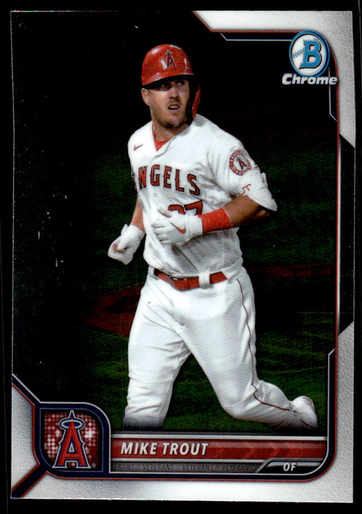 Mike Trout 2022 Bowman Chrome Base Front of Card