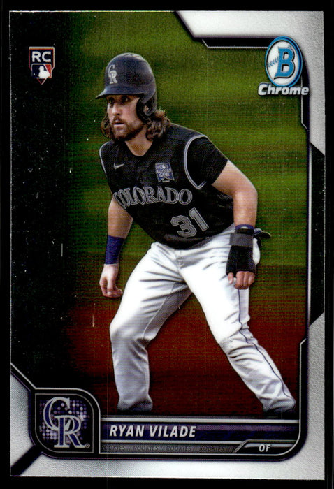 Ryan Vilade 2022 Bowman Chrome Base Front of Card