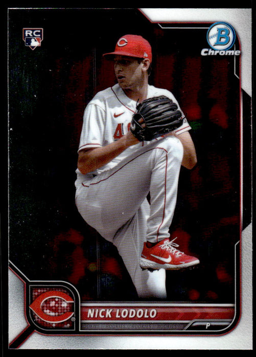 Nick Lodolo 2022 Bowman Chrome Base Front of Card