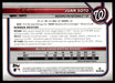 Juan Soto 2022 Bowman Chrome Base Back of Card