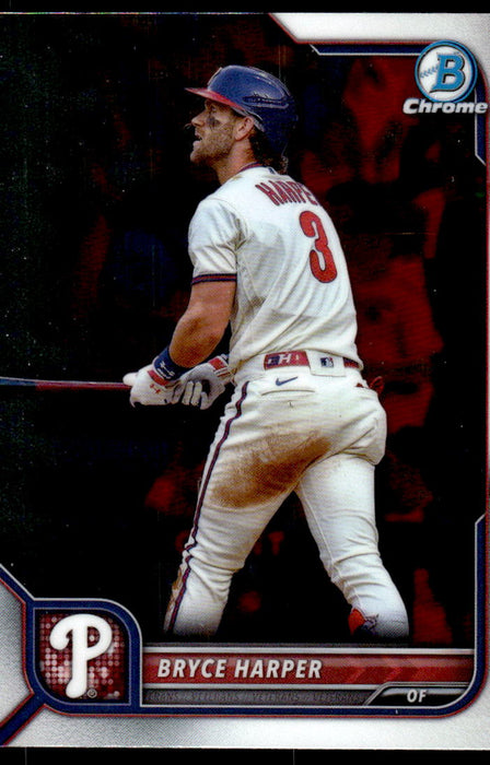 Bryce Harper 2022 Bowman Chrome Base Front of Card