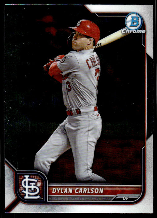 Dylan Carlson 2022 Bowman Chrome Base Front of Card